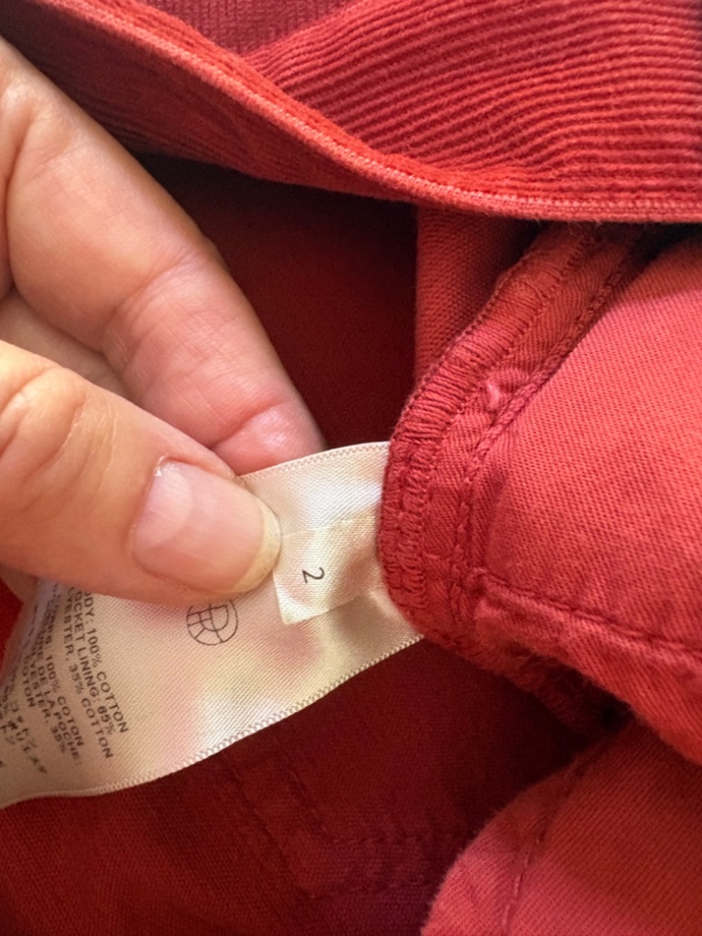 The Row Red Corduroy Jeans - Picture 5 of 9